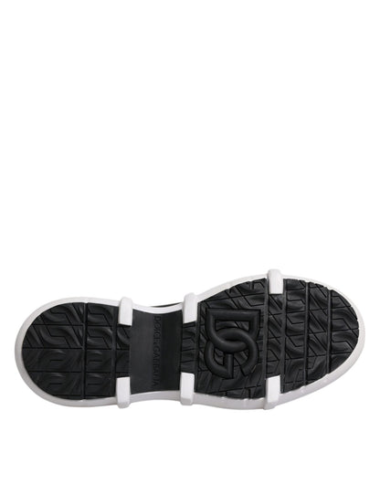 Dolce & Gabbana Black Nylon Galileo High Top Sneakers Shoes - SMARTMARTNZ