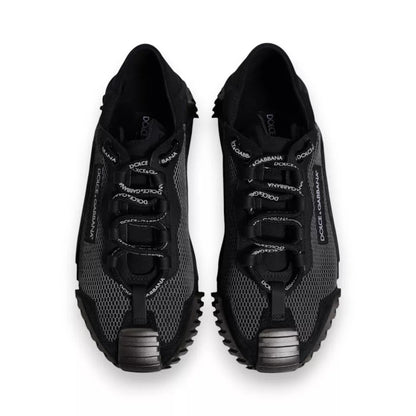 Dolce & Gabbana Black Nylon NS1 Low Top Men Sneakers Shoes - SMARTMARTNZ