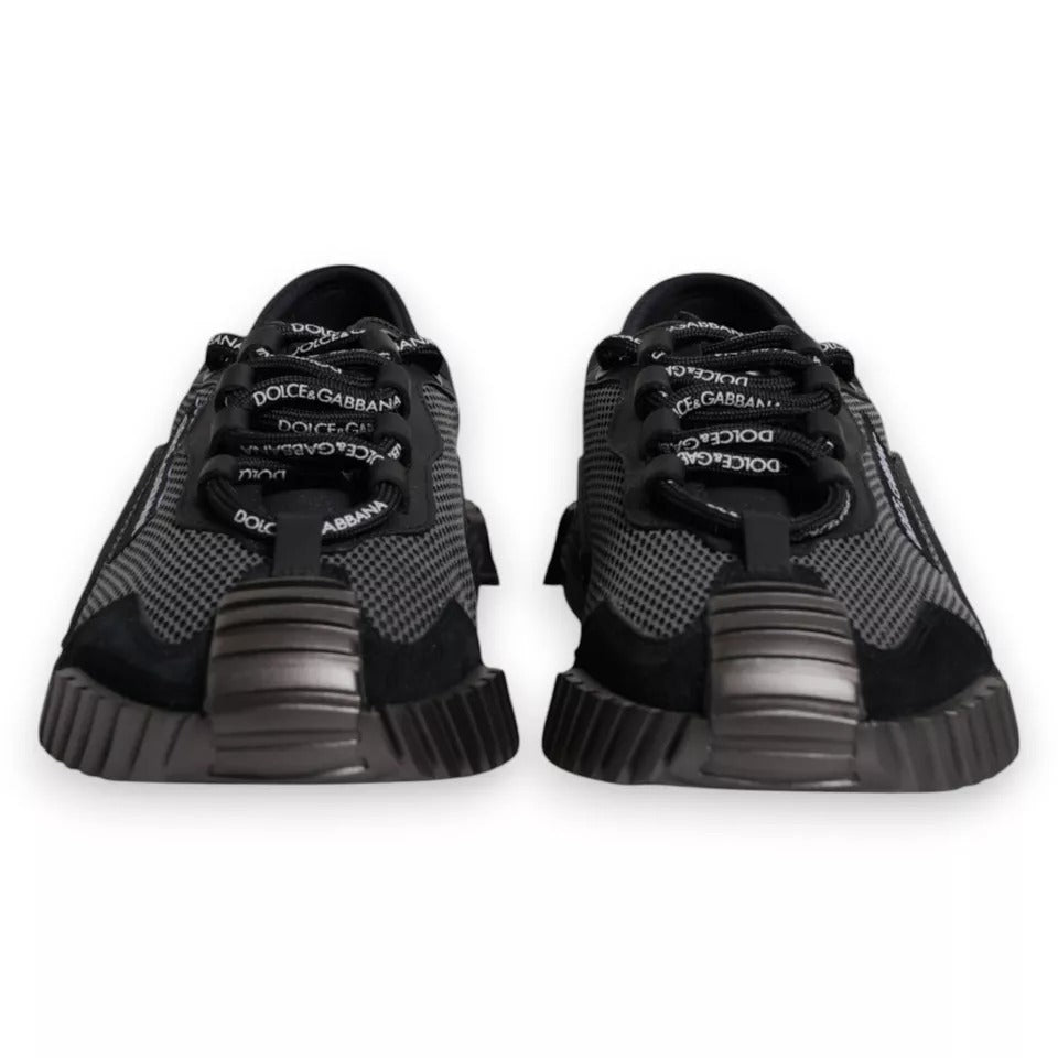 Dolce & Gabbana Black Nylon NS1 Low Top Men Sneakers Shoes - SMARTMARTNZ