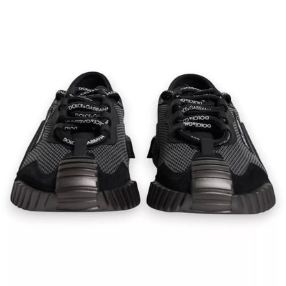 Dolce & Gabbana Black Nylon NS1 Low Top Men Sneakers Shoes - SMARTMARTNZ
