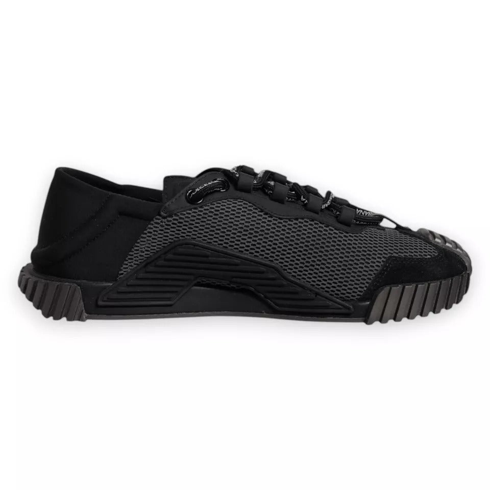 Dolce & Gabbana Black Nylon NS1 Low Top Men Sneakers Shoes - SMARTMARTNZ