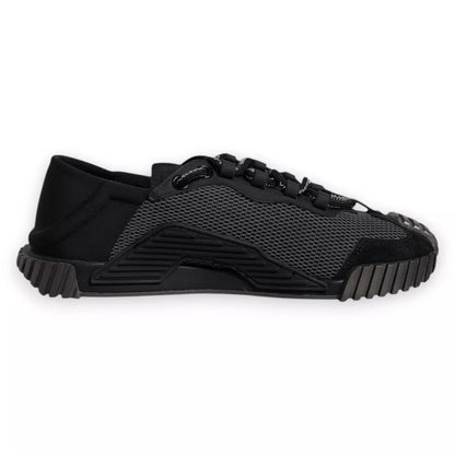 Dolce & Gabbana Black Nylon NS1 Low Top Men Sneakers Shoes - SMARTMARTNZ