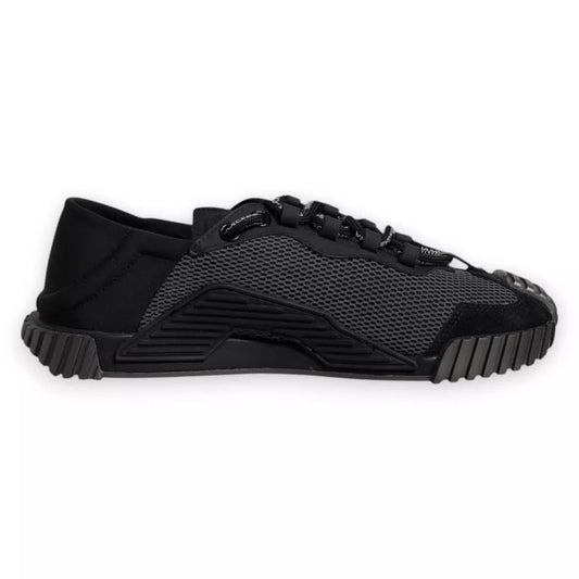 Dolce & Gabbana Black Nylon NS1 Low Top Men Sneakers Shoes - SMARTMARTNZ