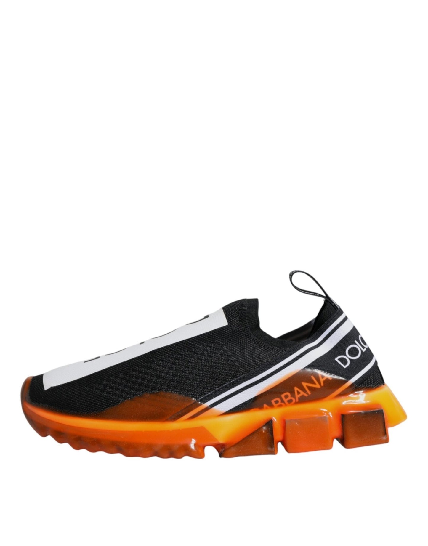 Dolce & Gabbana Black Orange Sorrento Slip On Sneakers Shoes - SMARTMARTNZ