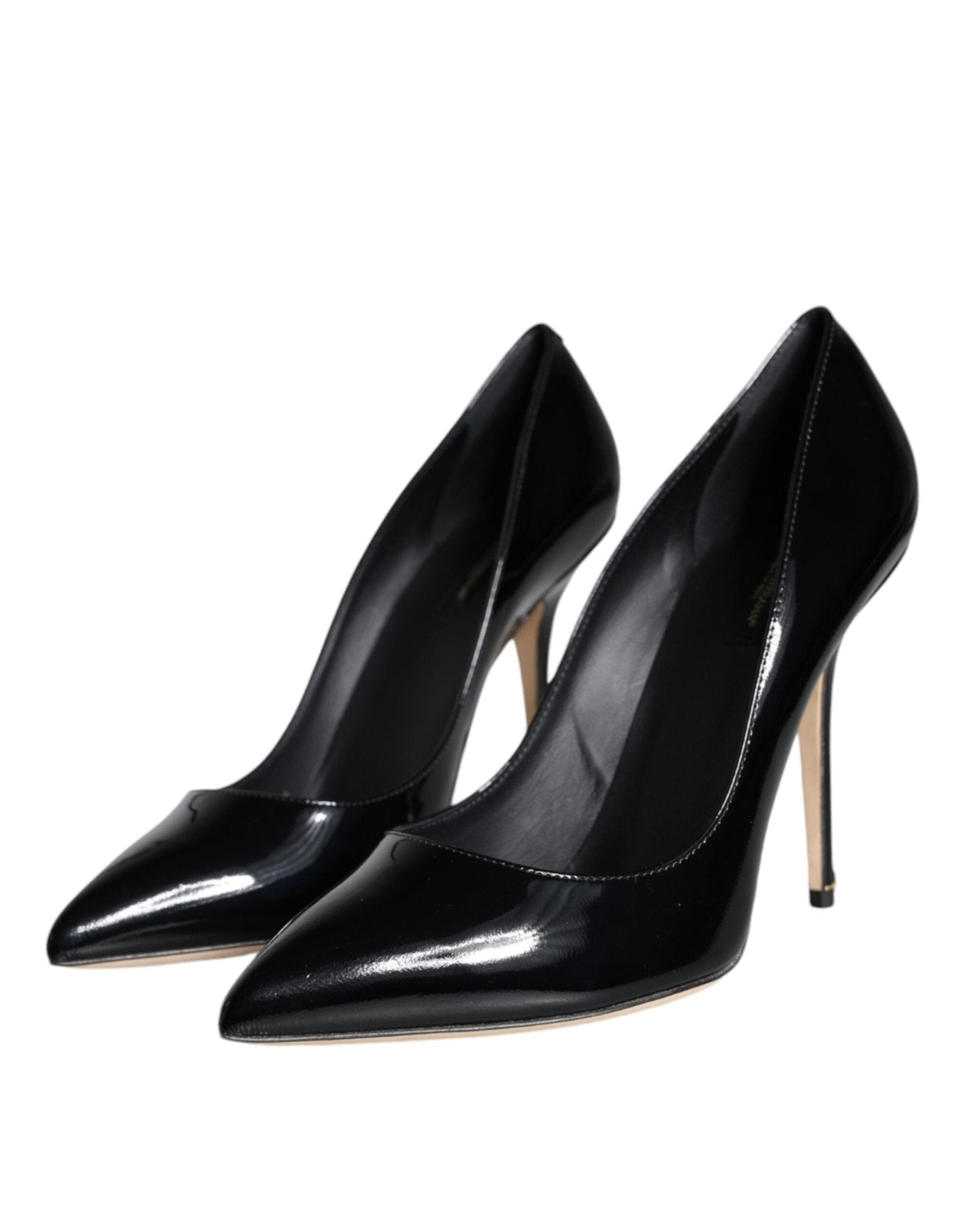 Dolce & Gabbana Black Patent Leather Bellucci Pumps Heels Shoes - SMARTMARTNZ