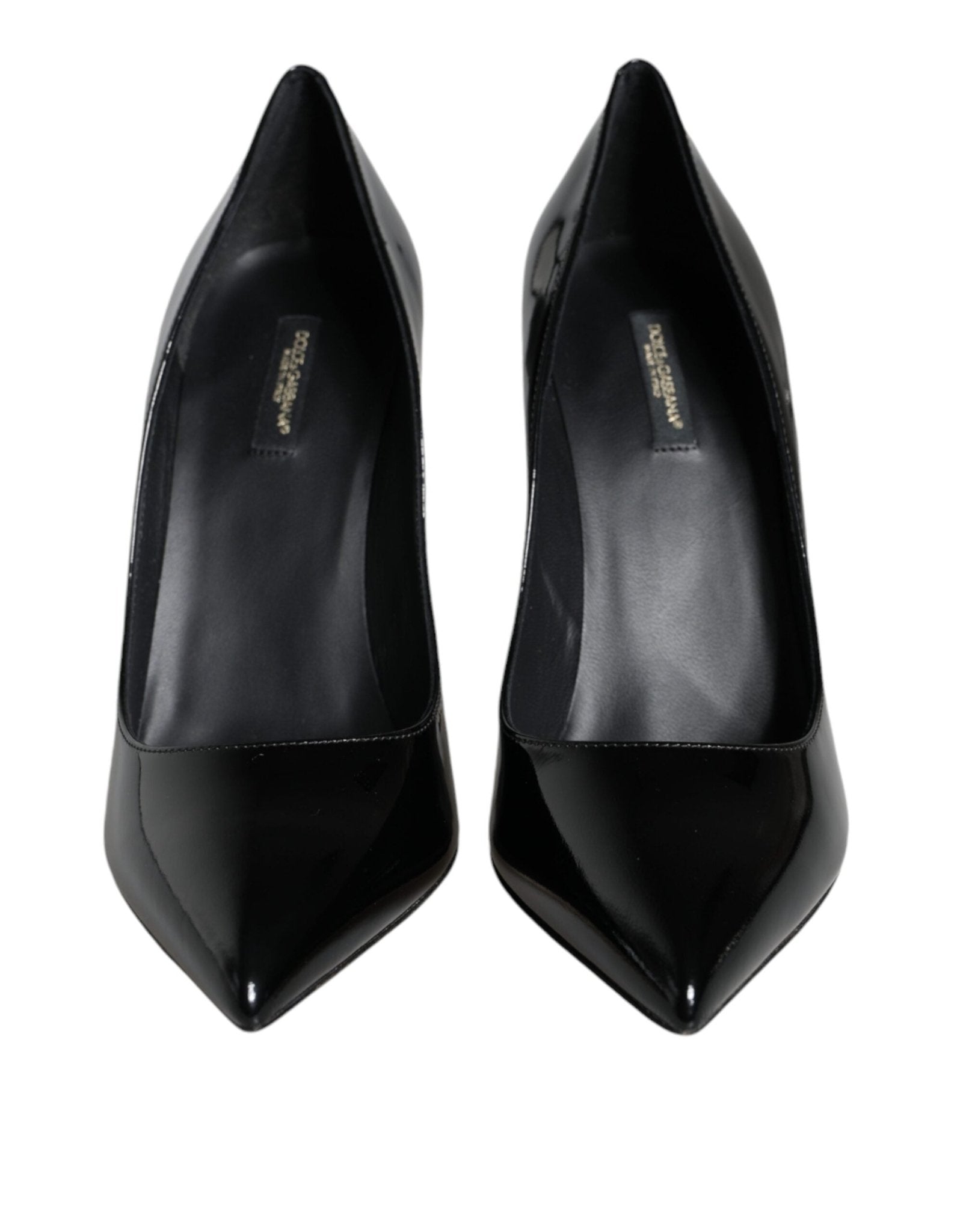 Dolce & Gabbana Black Patent Leather Bellucci Pumps Heels Shoes - SMARTMARTNZ
