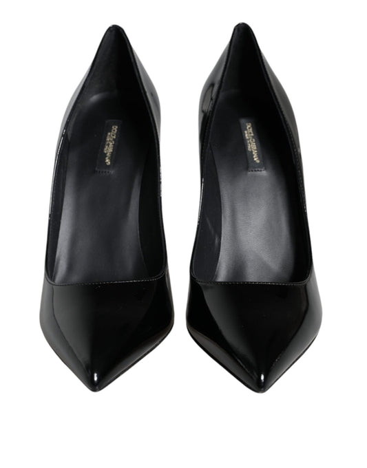Dolce & Gabbana Black Patent Leather Bellucci Pumps Heels Shoes - SMARTMARTNZ
