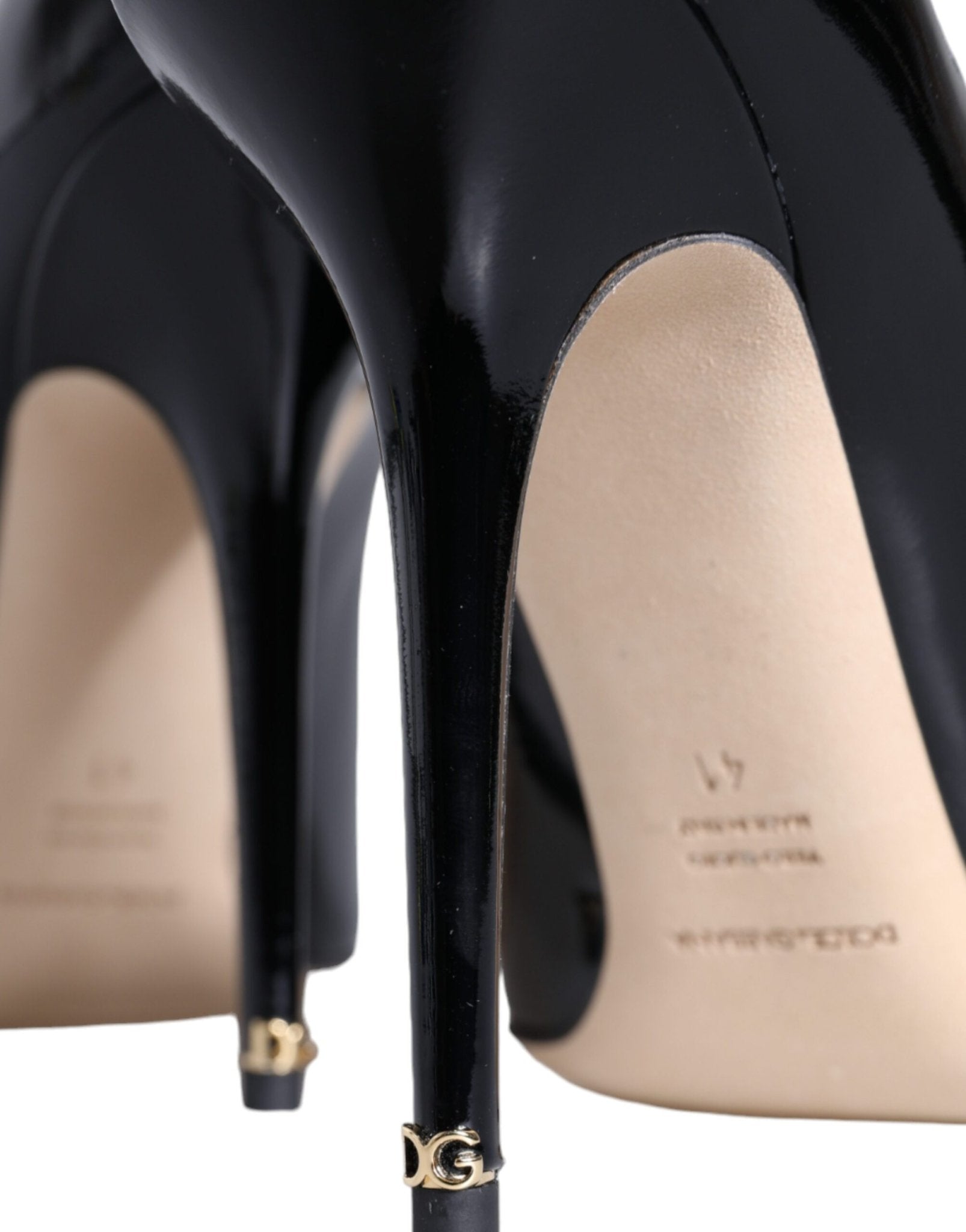 Dolce & Gabbana Black Patent Leather Bellucci Pumps Heels Shoes - SMARTMARTNZ