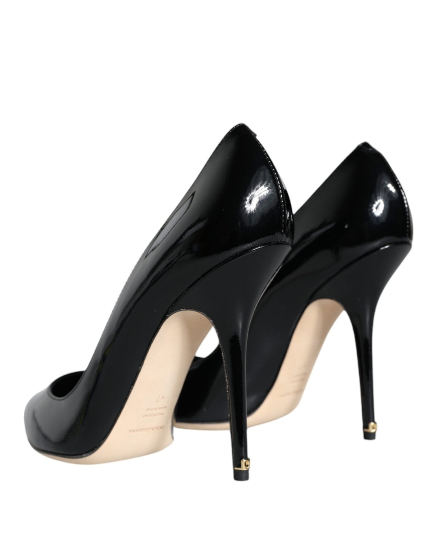 Dolce & Gabbana Black Patent Leather Bellucci Pumps Heels Shoes - SMARTMARTNZ