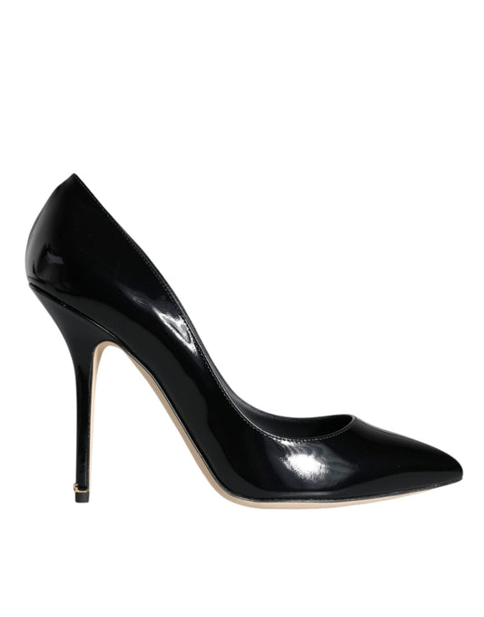Dolce & Gabbana Black Patent Leather Bellucci Pumps Heels Shoes - SMARTMARTNZ