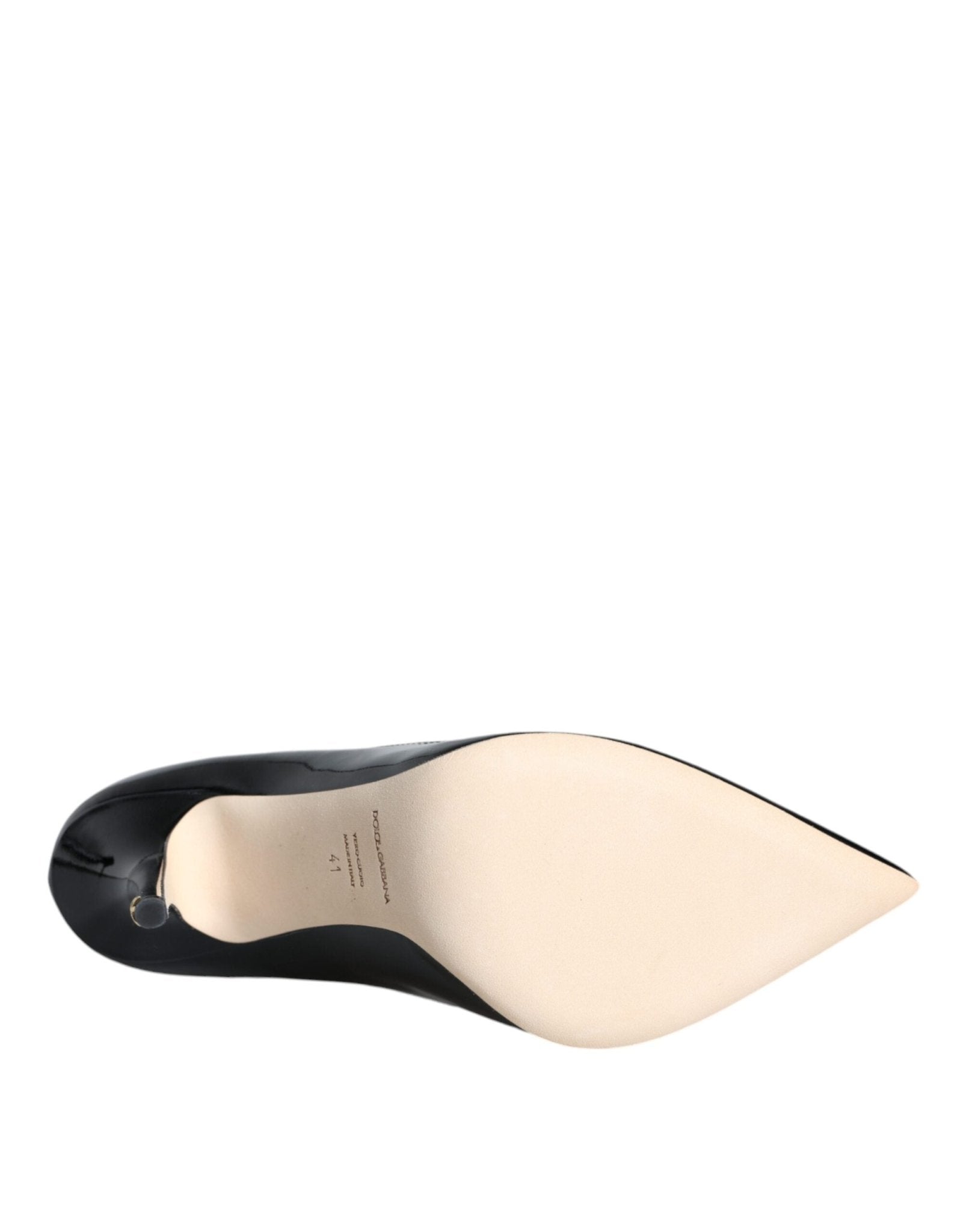Dolce & Gabbana Black Patent Leather Bellucci Pumps Heels Shoes - SMARTMARTNZ