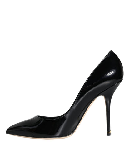 Dolce & Gabbana Black Patent Leather Bellucci Pumps Heels Shoes - SMARTMARTNZ