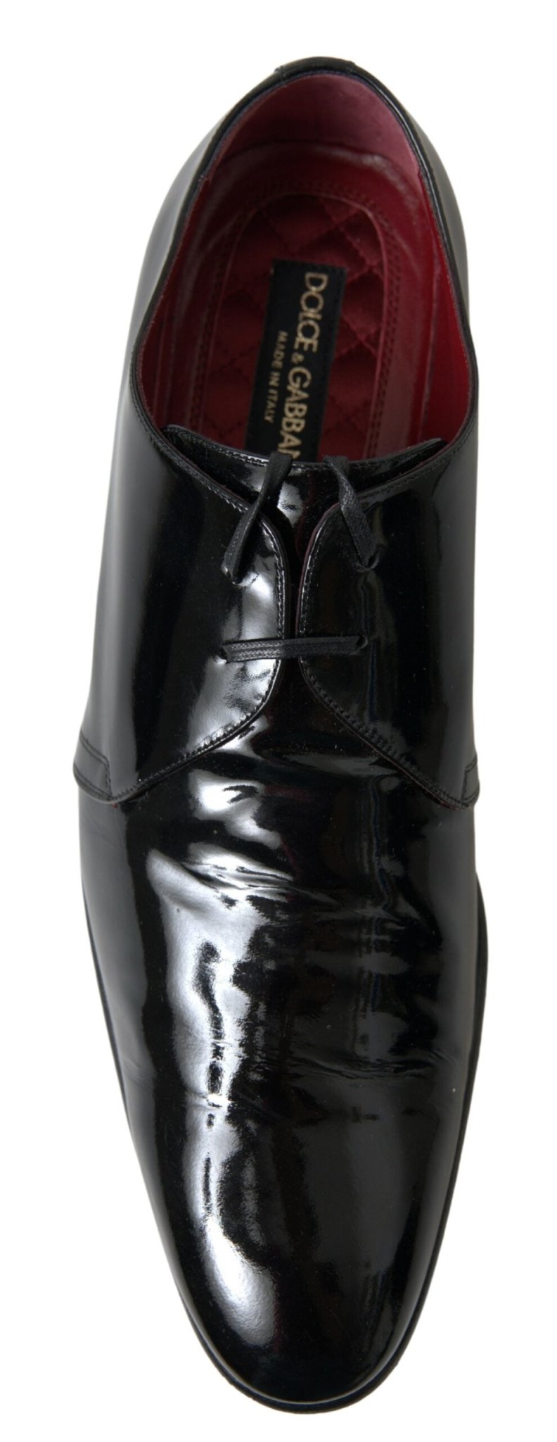 Dolce & Gabbana Black Patent Leather Formal Shoes - SMARTMARTNZ