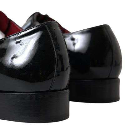 Dolce & Gabbana Black Patent Leather Formal Shoes - SMARTMARTNZ