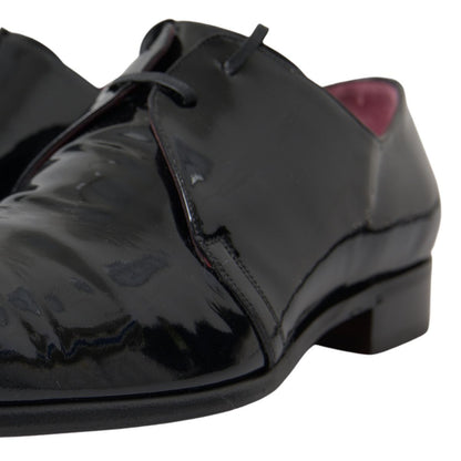 Dolce & Gabbana Black Patent Leather Formal Shoes - SMARTMARTNZ