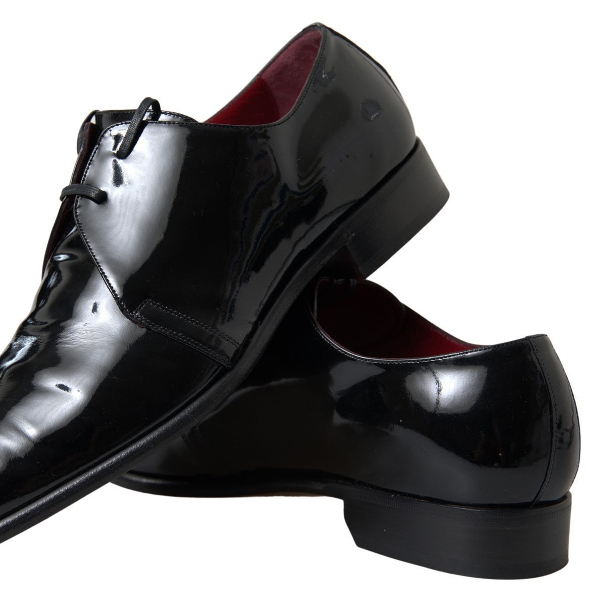Dolce & Gabbana Black Patent Leather Formal Shoes - SMARTMARTNZ