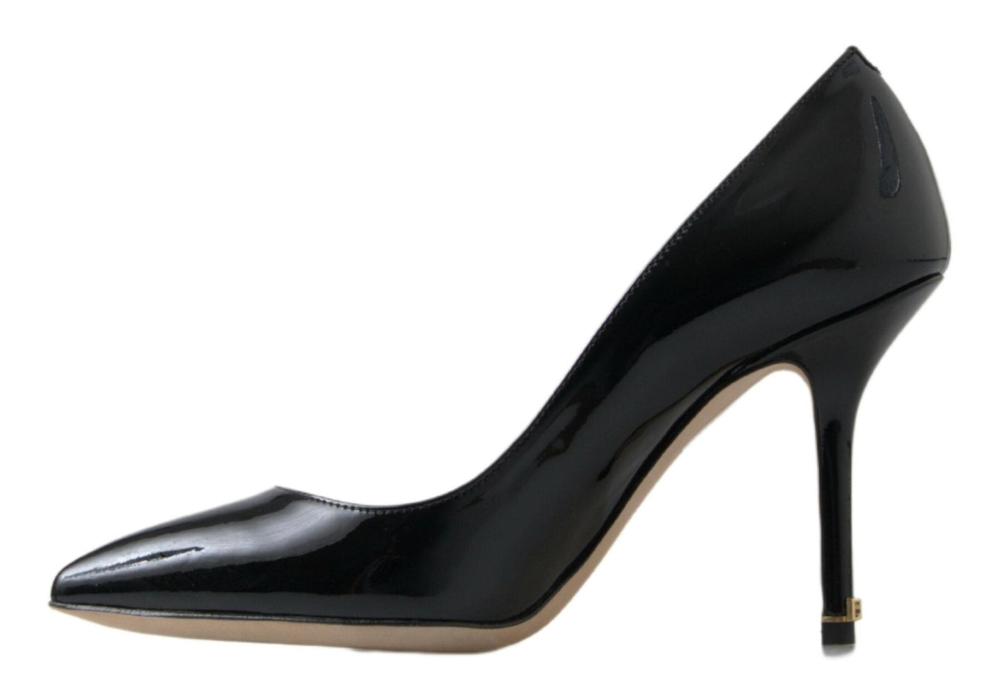 Dolce & Gabbana Black Patent Leather High Heels Pumps Shoes - SMARTMARTNZ