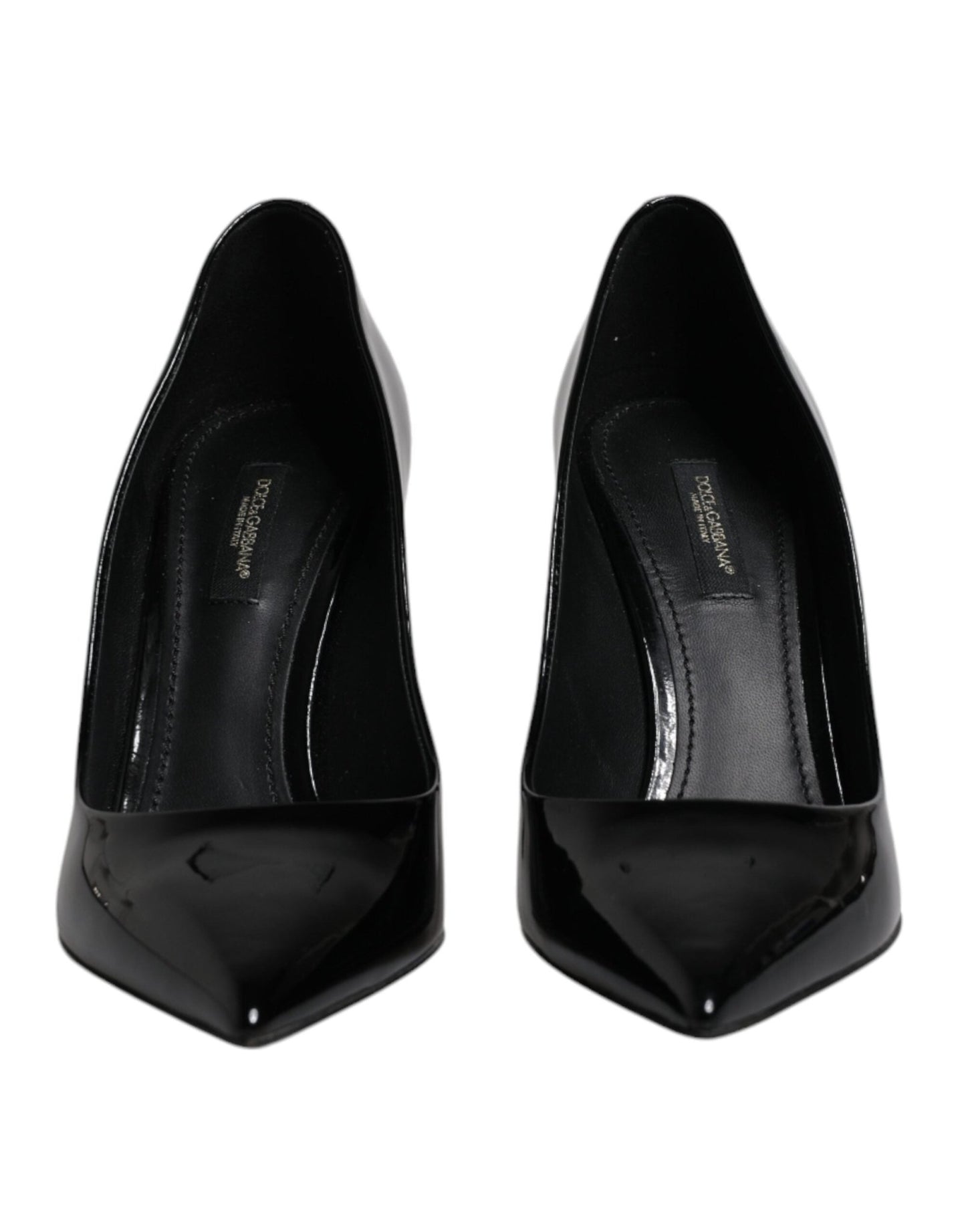Dolce & Gabbana Black Patent Leather High Heels Pumps Shoes - SMARTMARTNZ