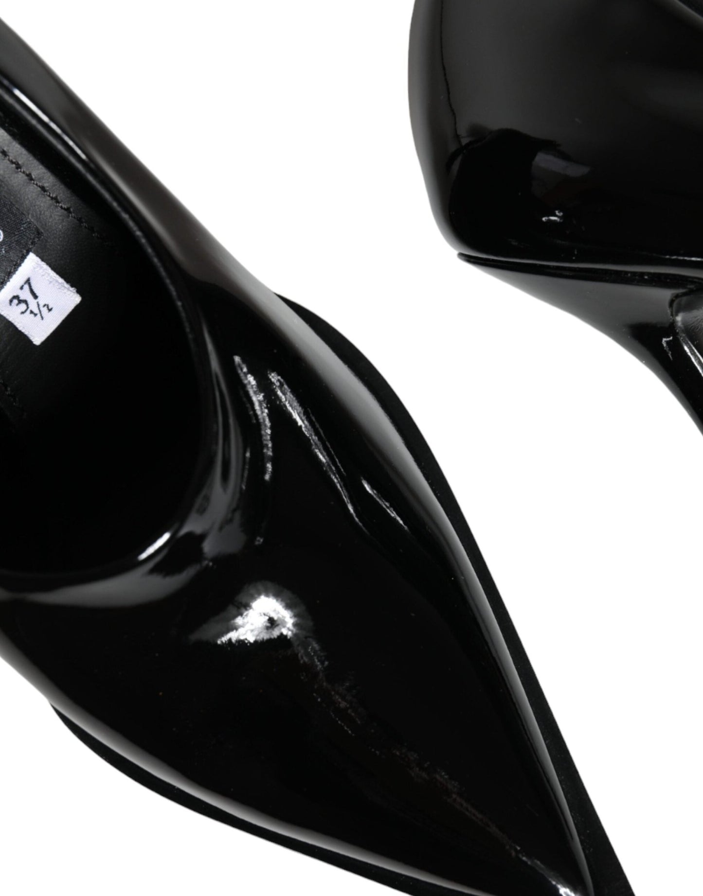 Dolce & Gabbana Black Patent Leather High Heels Pumps Shoes - SMARTMARTNZ