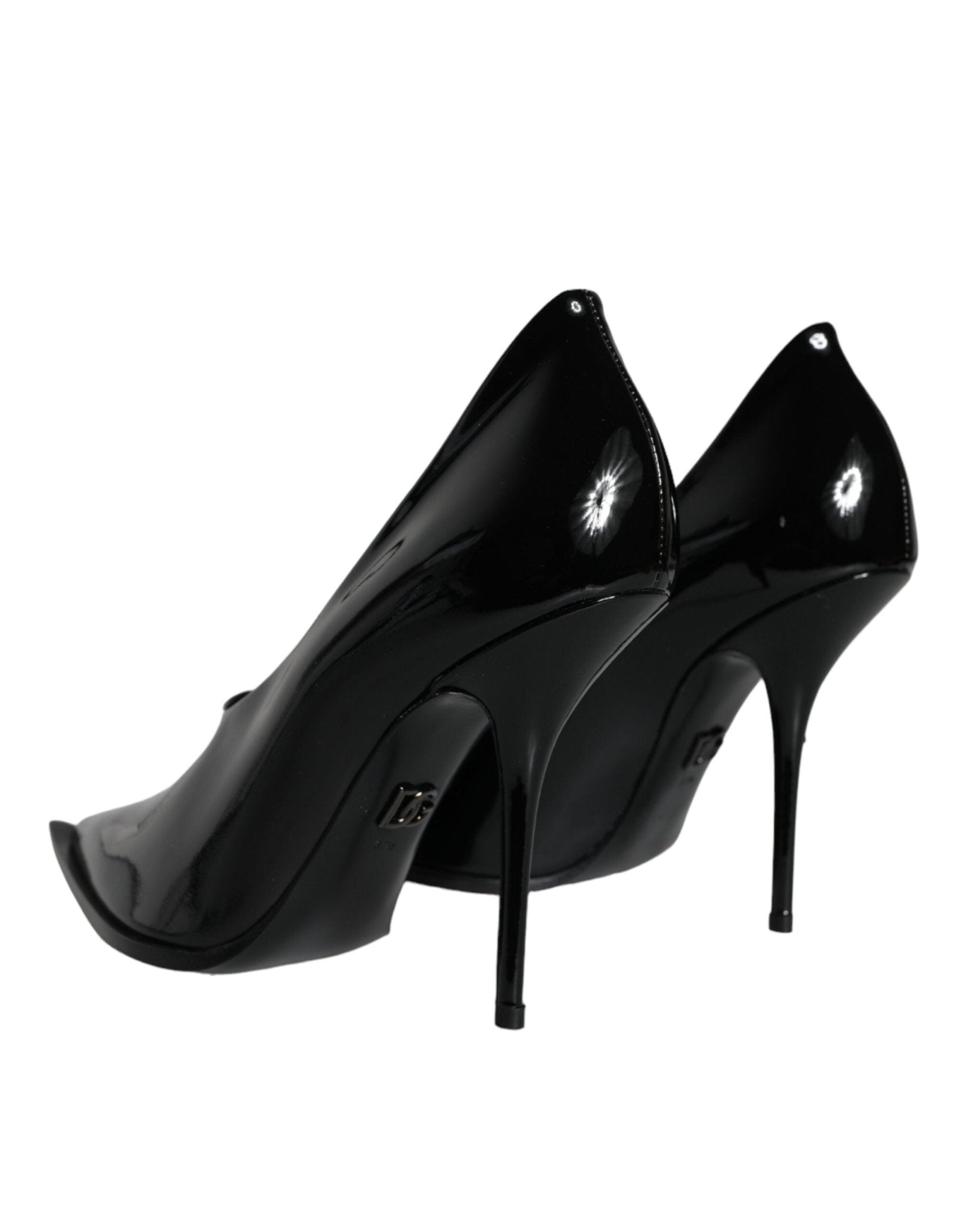 Dolce & Gabbana Black Patent Leather High Heels Pumps Shoes - SMARTMARTNZ