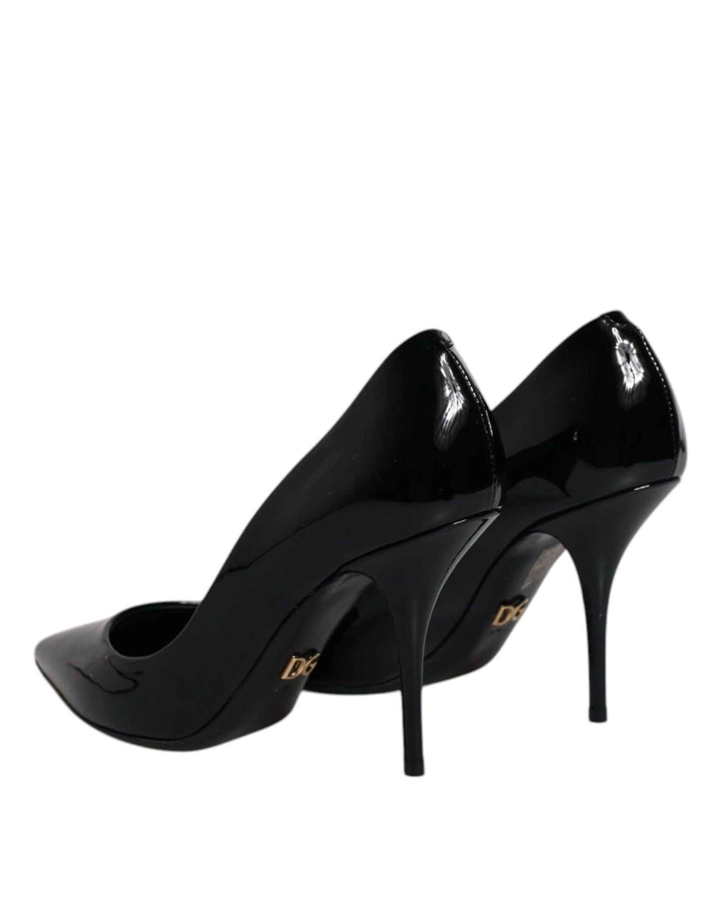 Dolce & Gabbana Black Patent Leather High Heels Pumps Shoes - SMARTMARTNZ