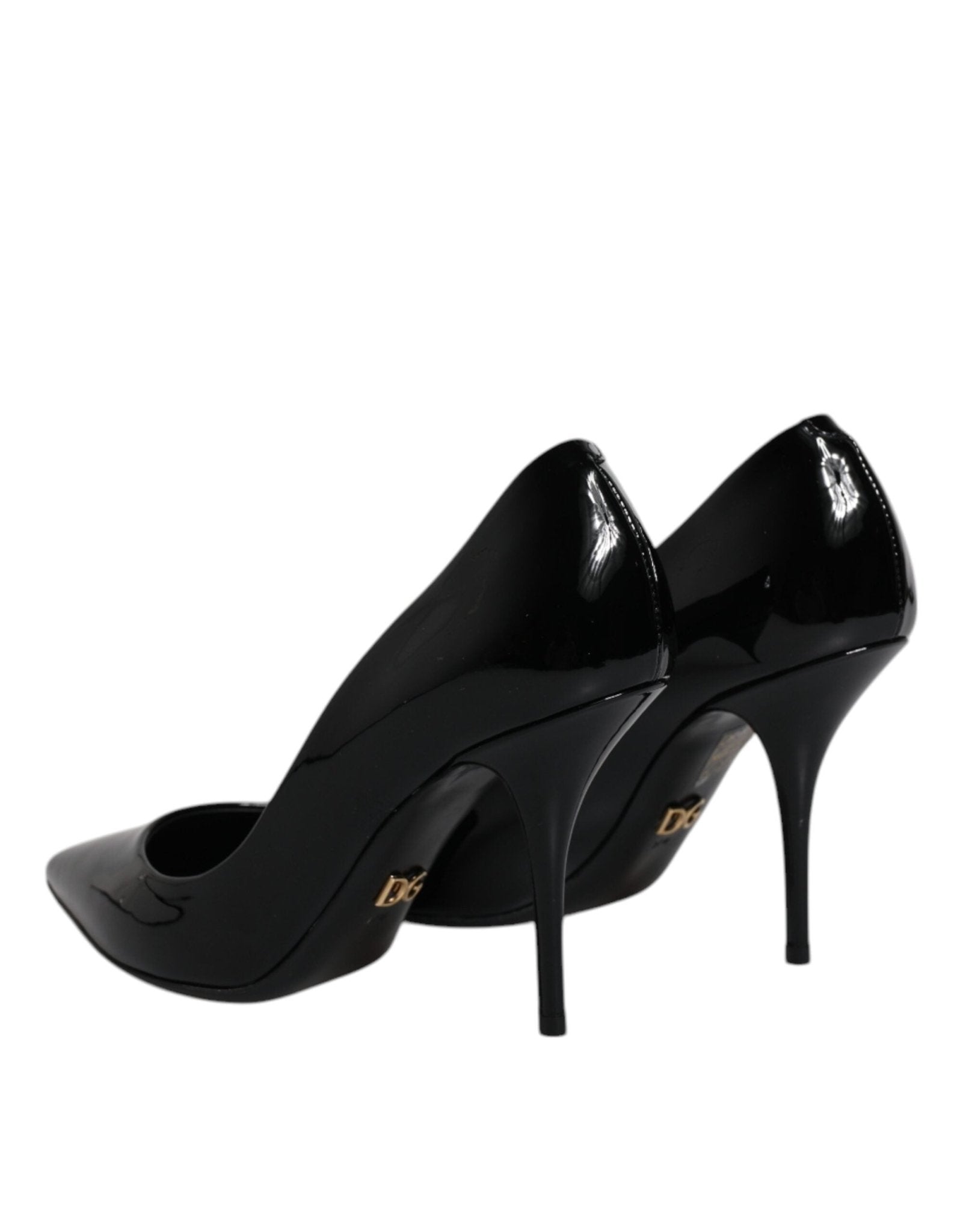Dolce & Gabbana Black Patent Leather High Heels Pumps Shoes - SMARTMARTNZ