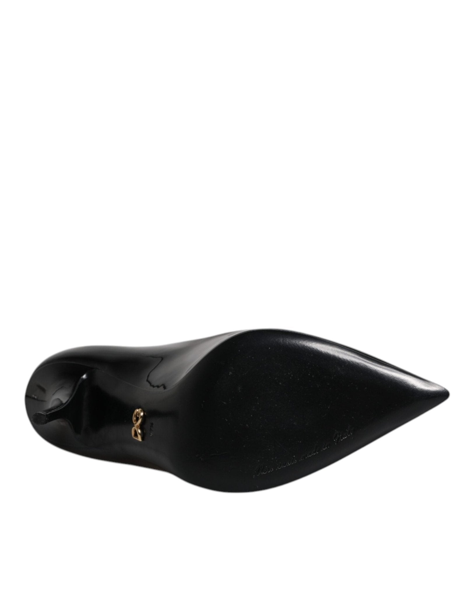Dolce & Gabbana Black Patent Leather High Heels Pumps Shoes - SMARTMARTNZ