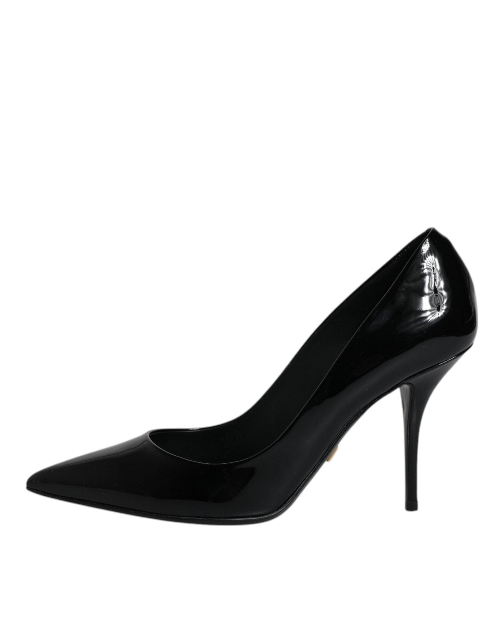 Dolce & Gabbana Black Patent Leather High Heels Pumps Shoes - SMARTMARTNZ