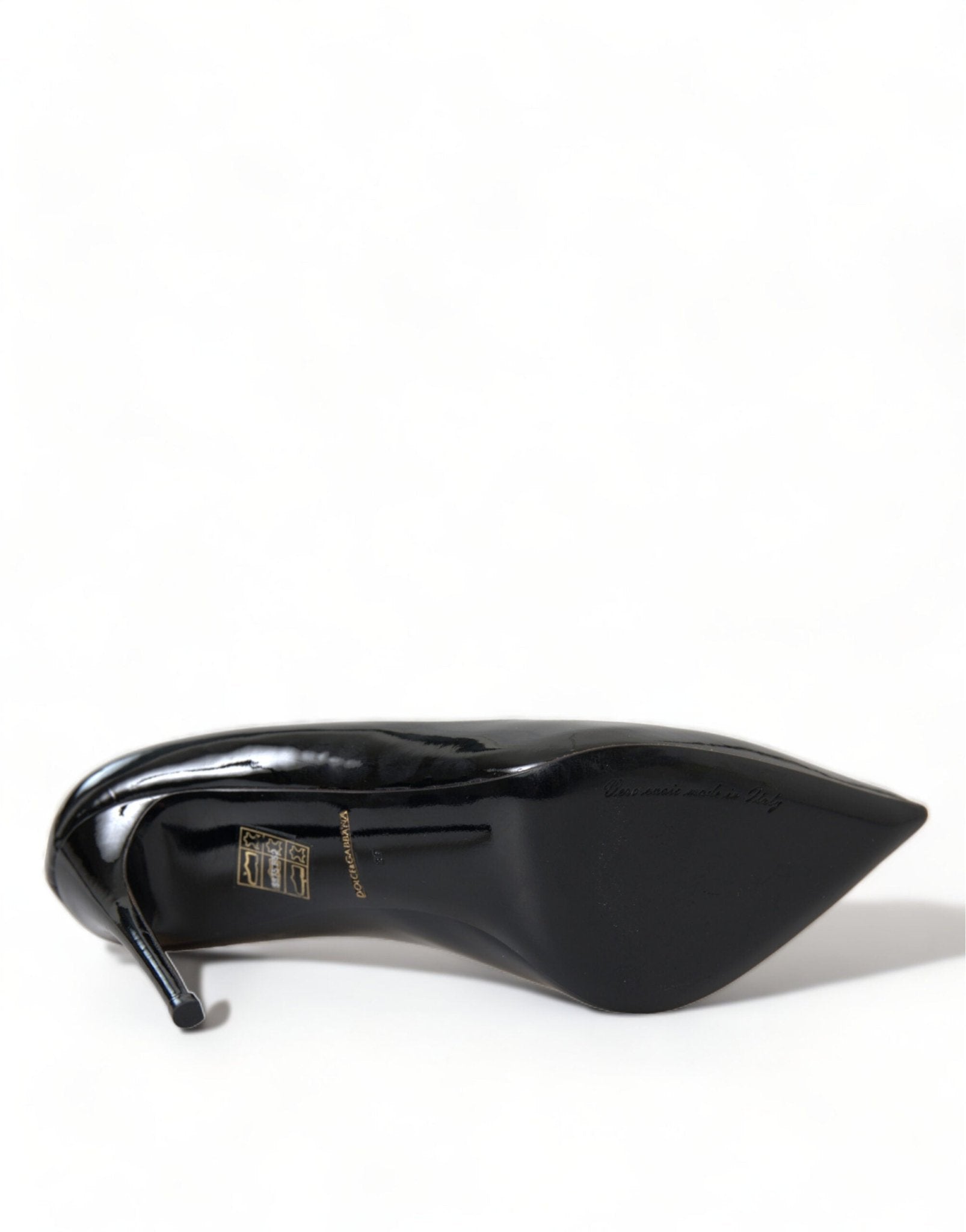Dolce & Gabbana Black Patent Leather Pumps Heels Shoes - SMARTMARTNZ