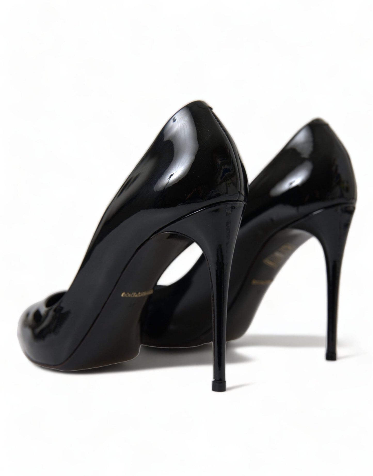 Dolce & Gabbana Black Patent Leather Pumps Heels Shoes - SMARTMARTNZ