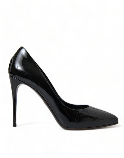 Dolce & Gabbana Black Patent Leather Pumps Heels Shoes - SMARTMARTNZ