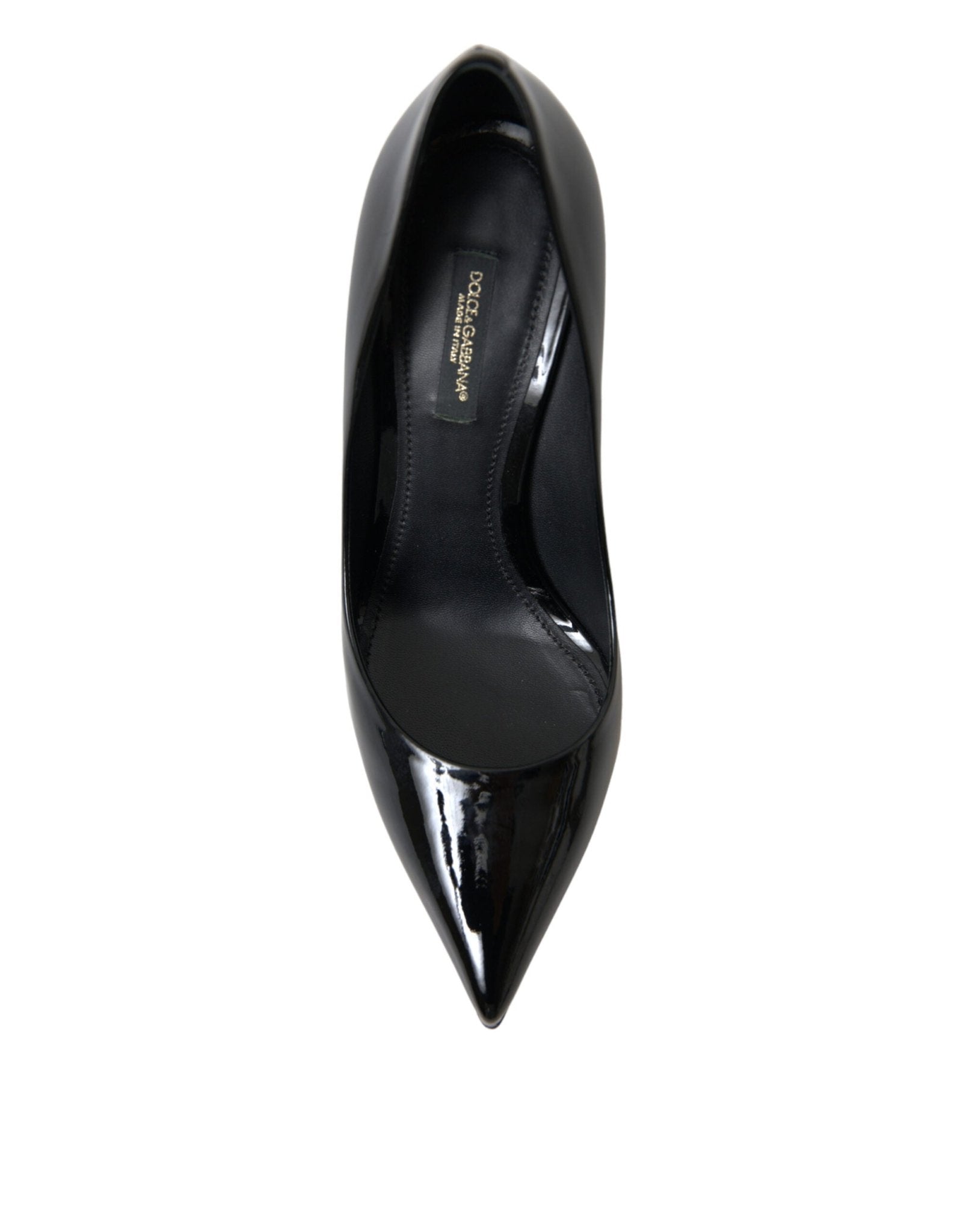 Dolce & Gabbana Black Patent Leather Pumps Heels Shoes - SMARTMARTNZ