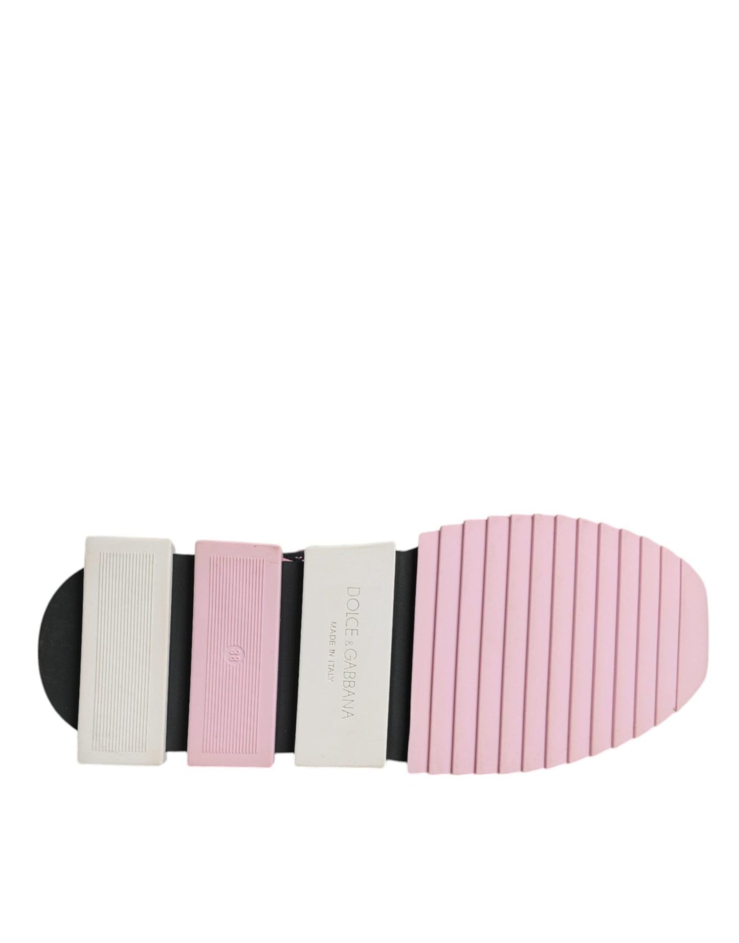 Dolce & Gabbana Black Pink SORRENTO Sport Stretch Sneakers Shoes - SMARTMARTNZ