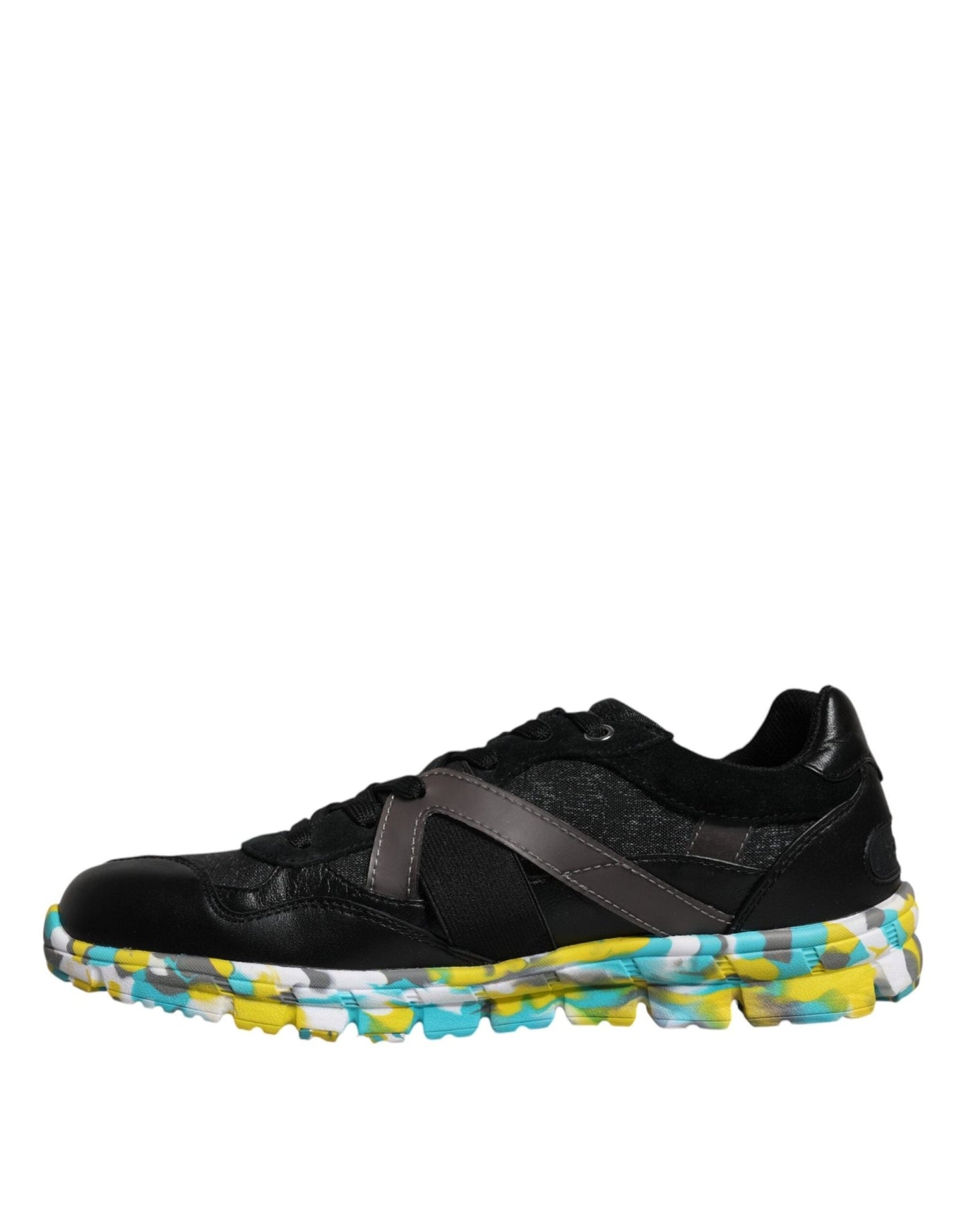 Dolce & Gabbana Black Polyester Low Top Men Sneakers Shoes - SMARTMARTNZ
