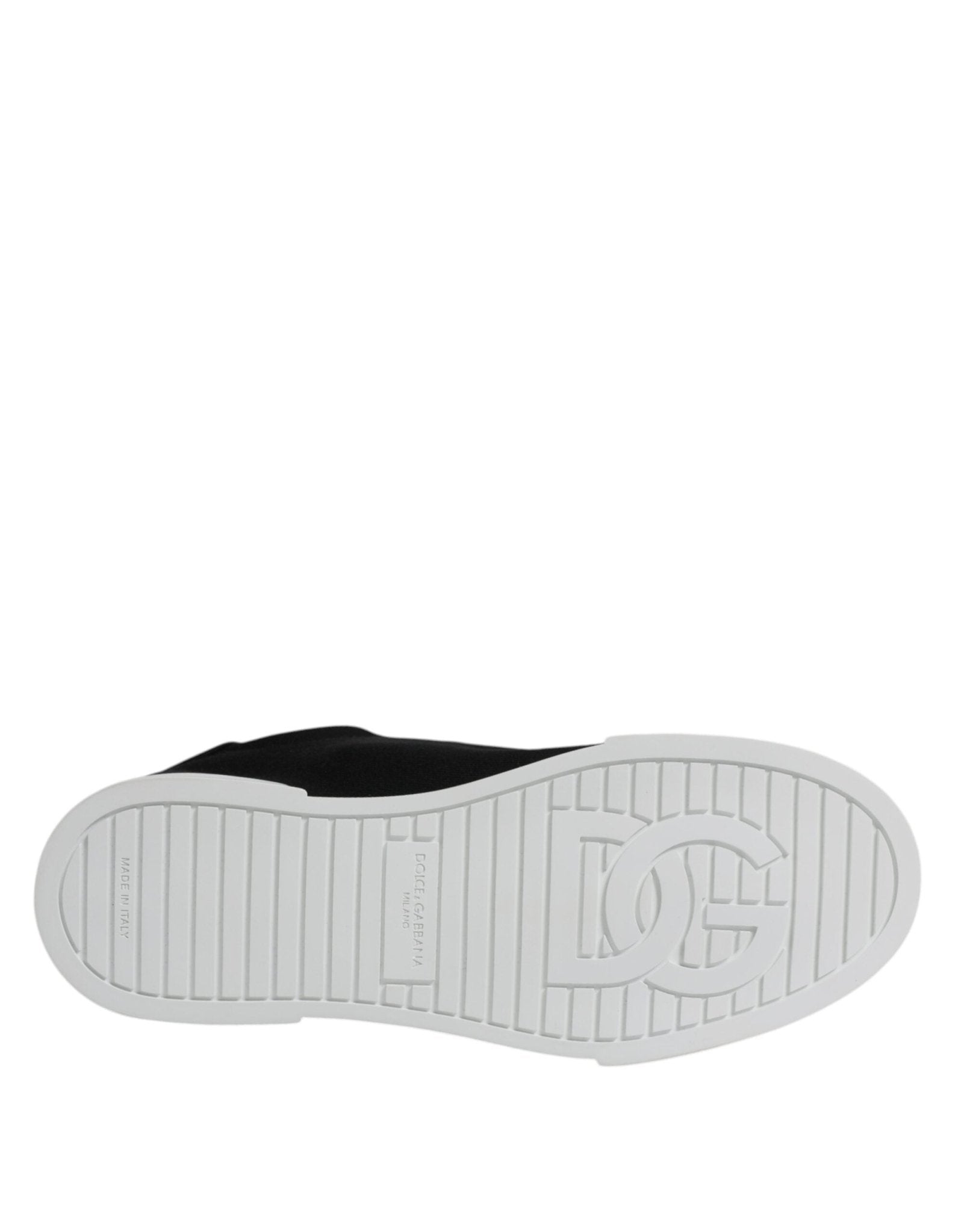 Dolce & Gabbana Black Portofino Low Top Sneakers Shoes - SMARTMARTNZ
