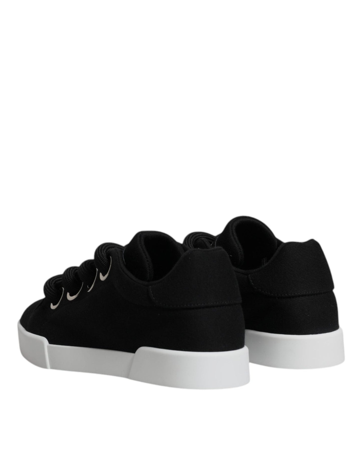 Dolce & Gabbana Black Portofino Low Top Sneakers Shoes - SMARTMARTNZ