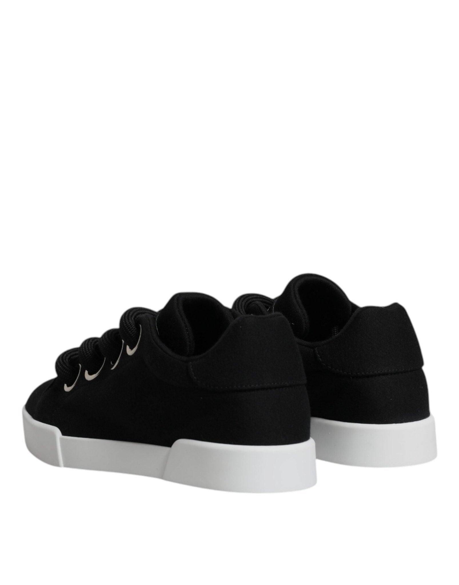 Dolce & Gabbana Black Portofino Low Top Sneakers Shoes - SMARTMARTNZ