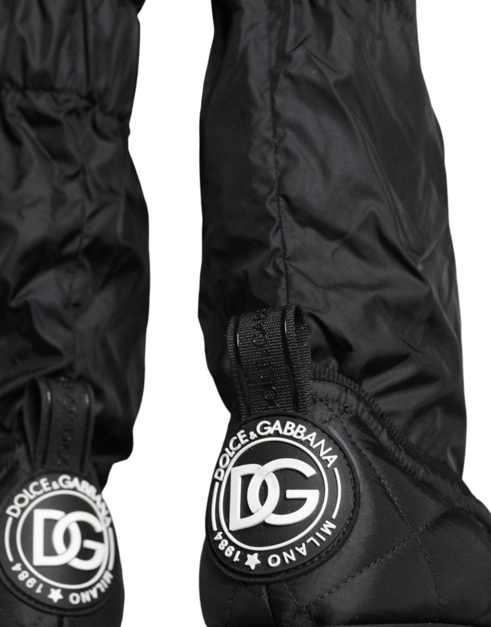 Dolce & Gabbana Black Quilted High Top Boots Sneakers Shoes - SMARTMARTNZ
