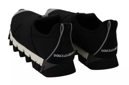 Dolce & Gabbana Black Shark Neoprene Stretch Sneakers Shoes - SMARTMARTNZ