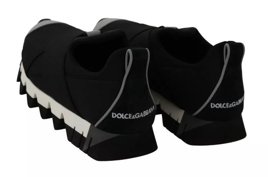 Dolce & Gabbana Black Shark Neoprene Stretch Sneakers Shoes - SMARTMARTNZ
