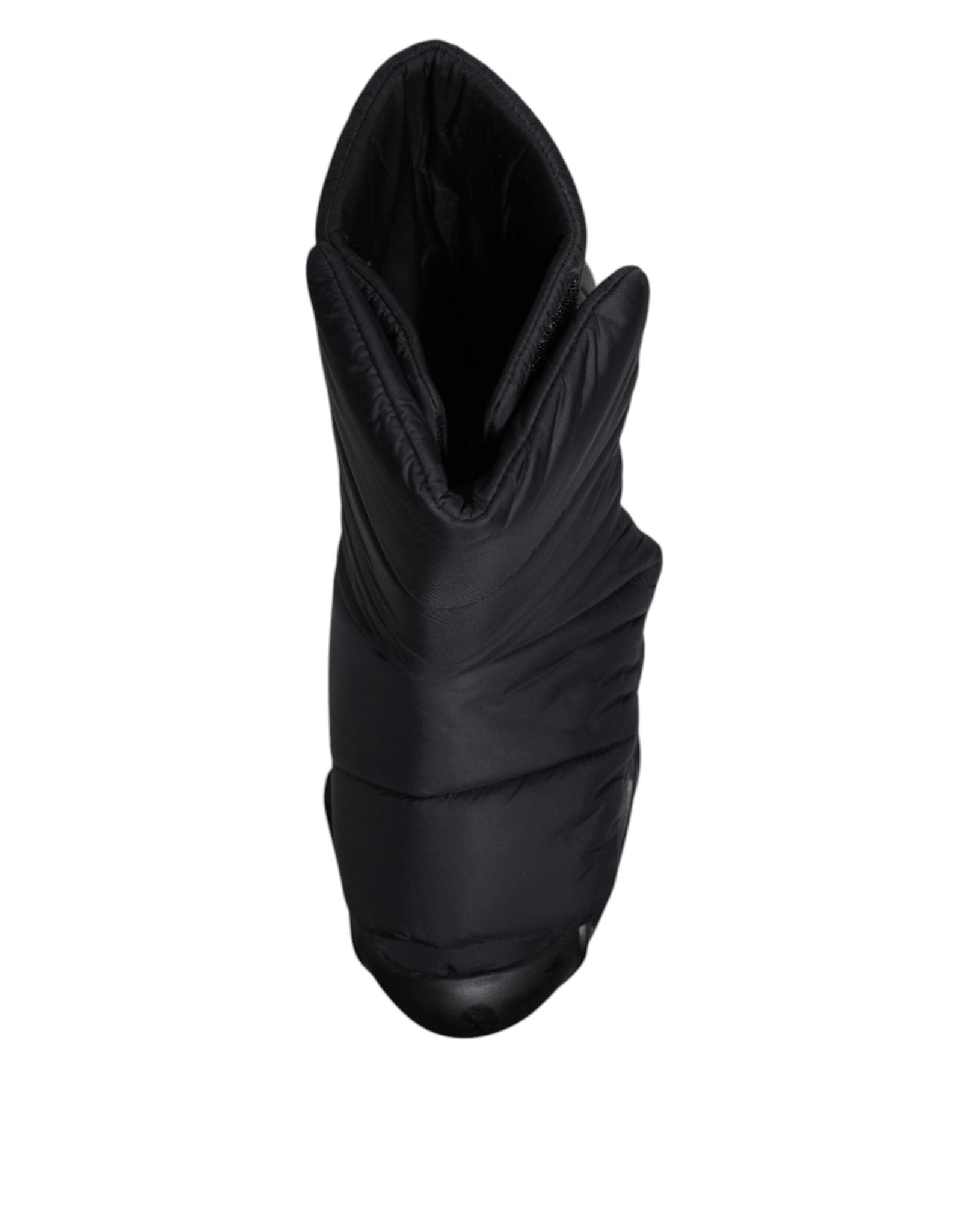 Dolce & Gabbana Black Slip On Wave Quilted Sneakers Shoes - SMARTMARTNZ