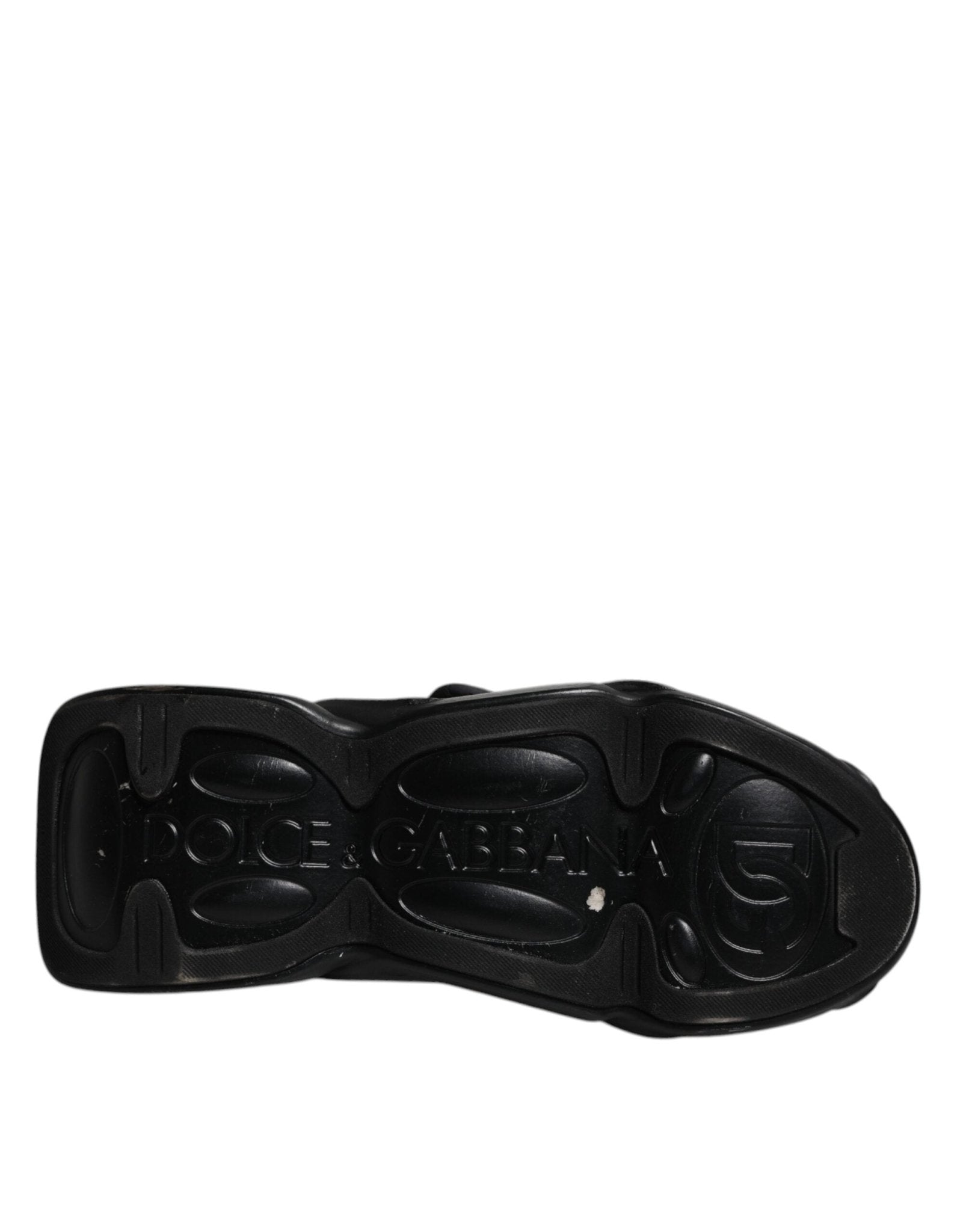 Dolce & Gabbana Black Slip On Wave Quilted Sneakers Shoes - SMARTMARTNZ