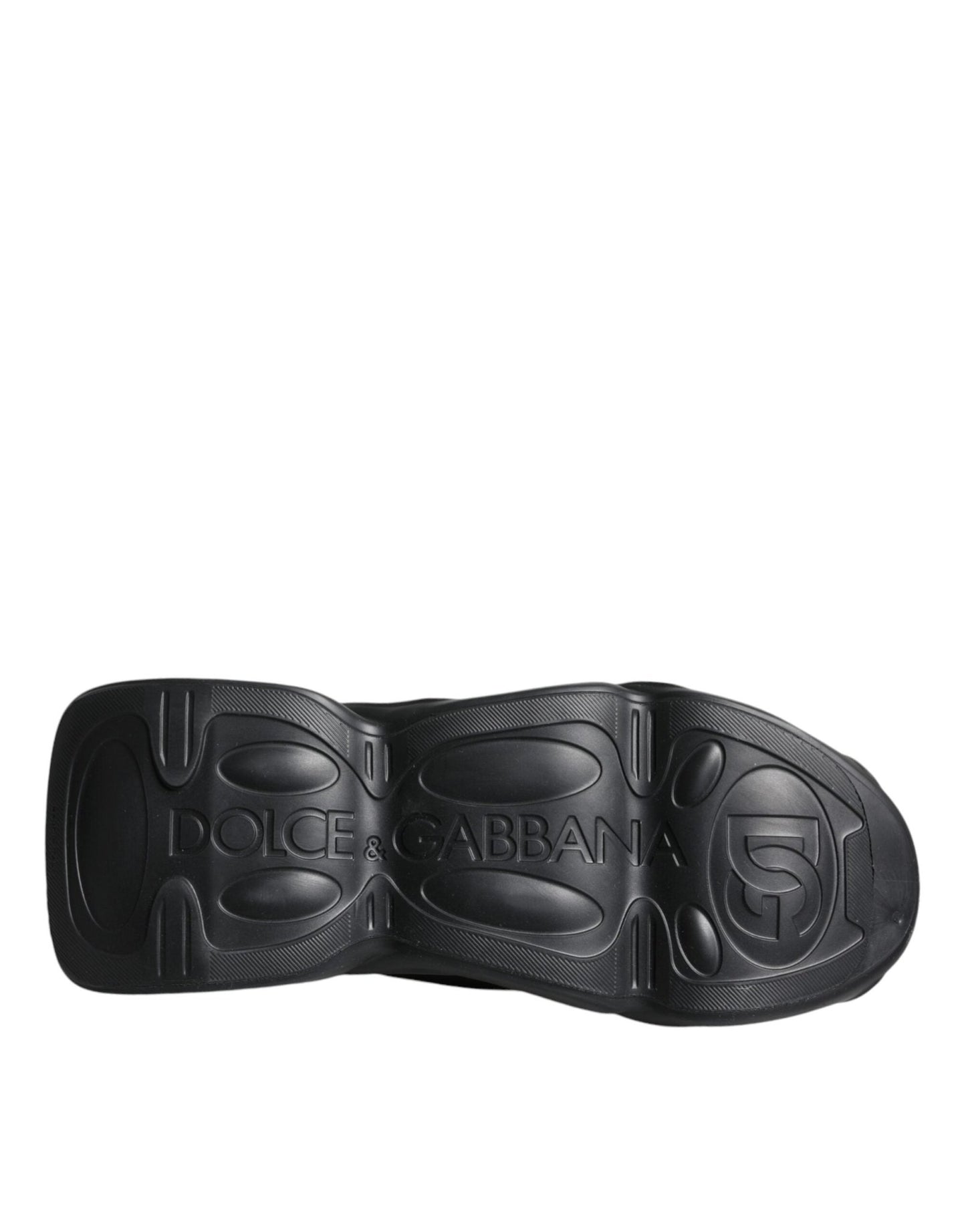 Dolce & Gabbana Black Slip On Wave Socks Sneakers Shoes - SMARTMARTNZ