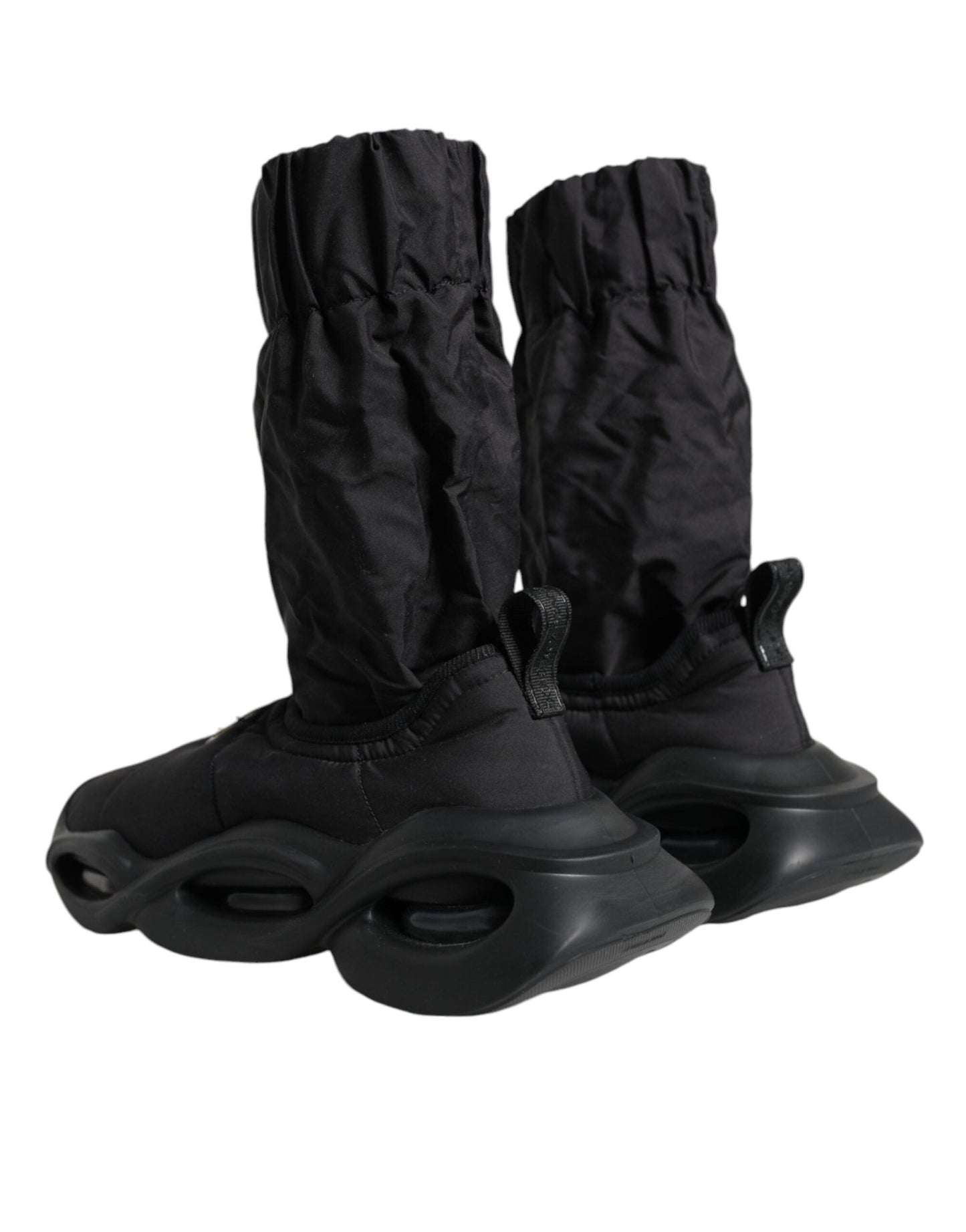 Dolce & Gabbana Black Slip On Wave Socks Sneakers Shoes - SMARTMARTNZ