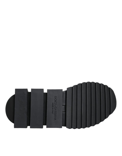 Dolce & Gabbana Black Sorrento Socks Logo Sneakers Shoes - SMARTMARTNZ