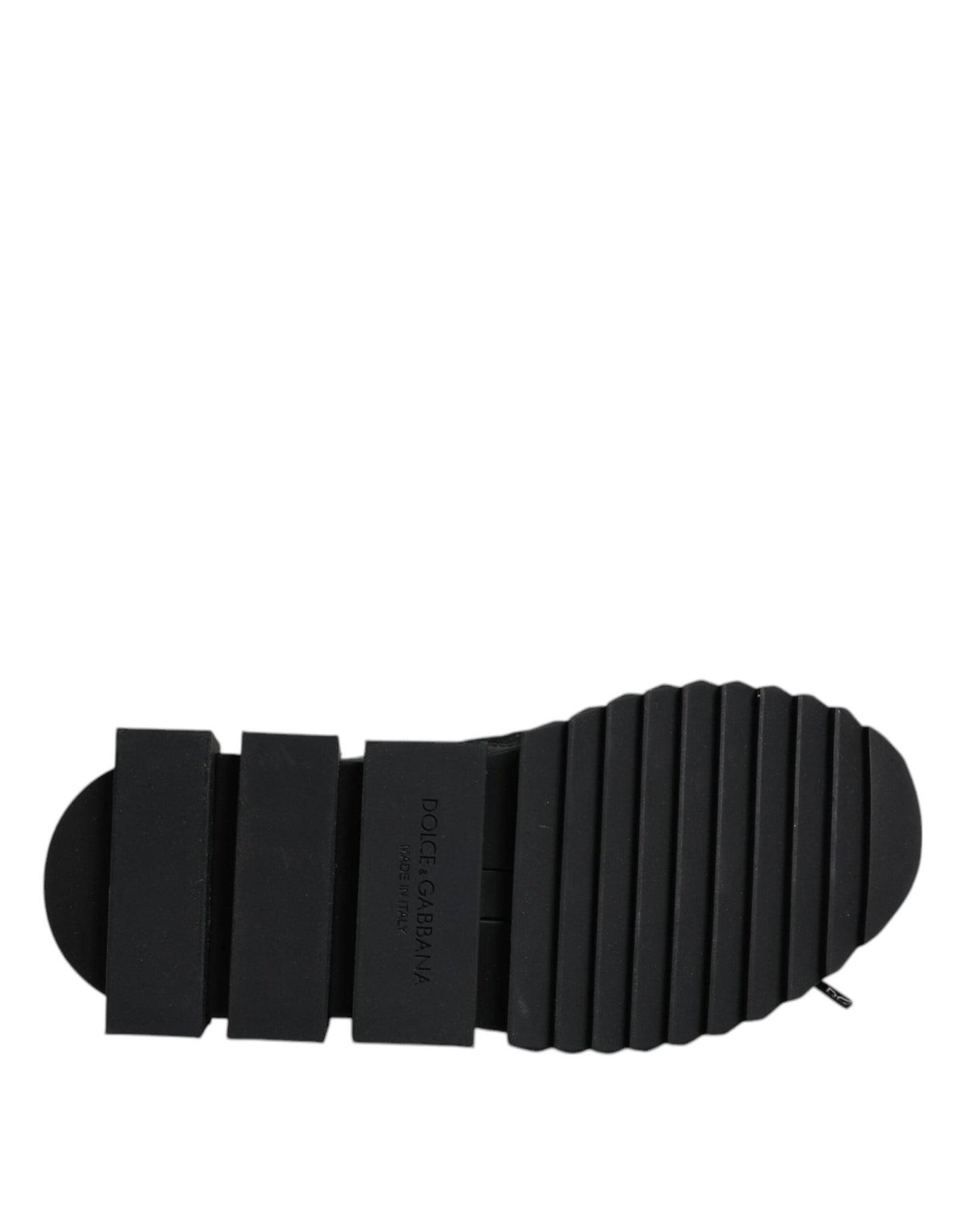 Dolce & Gabbana Black Sorrento Socks Logo Sneakers Shoes - SMARTMARTNZ