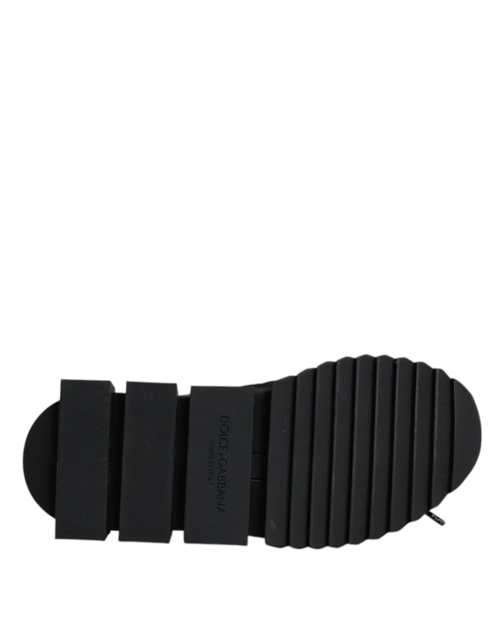 Dolce & Gabbana Black Sorrento Socks Logo Sneakers Shoes - SMARTMARTNZ