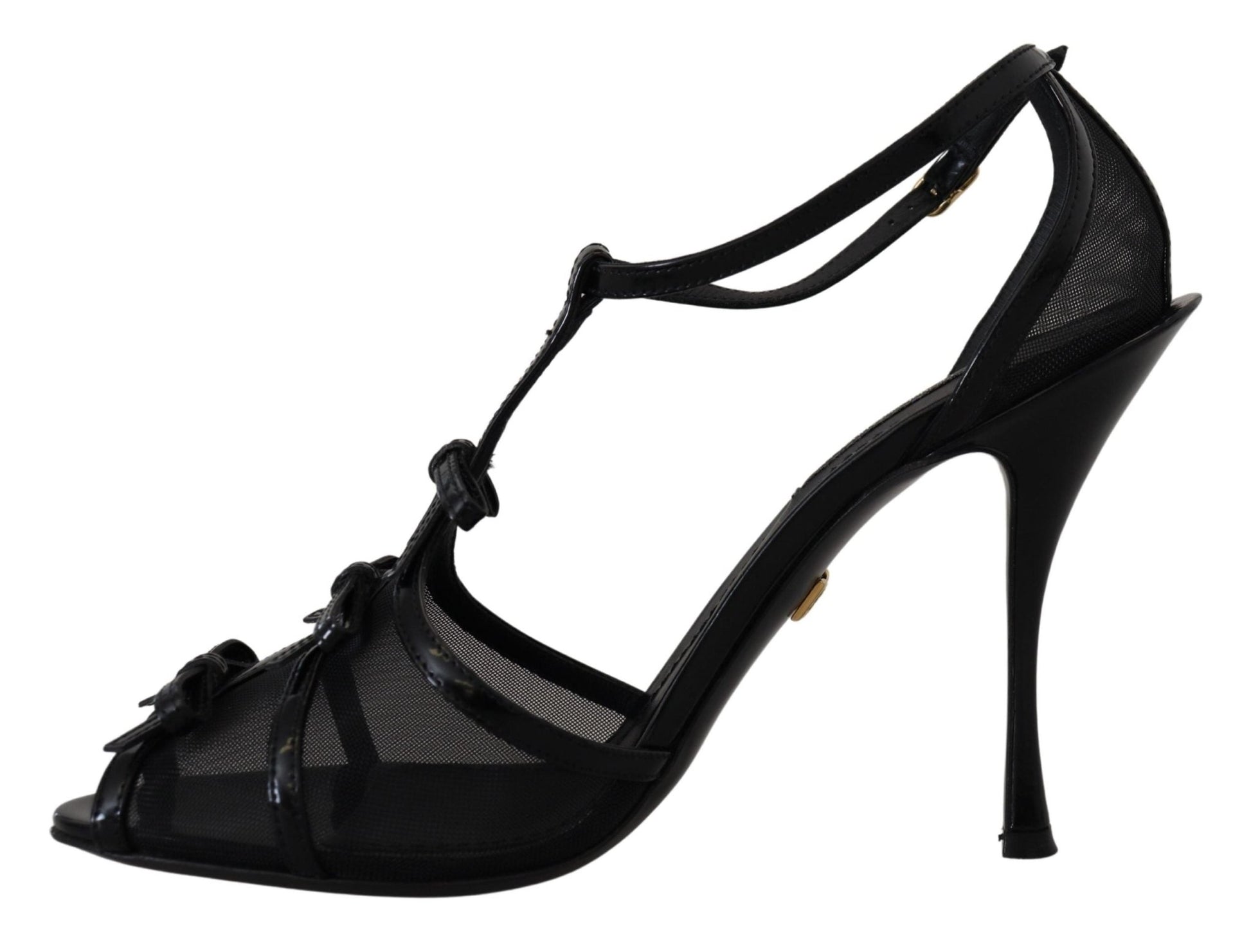 Dolce & Gabbana Black Stiletto High Heels Sandals Shoes - SMARTMARTNZ