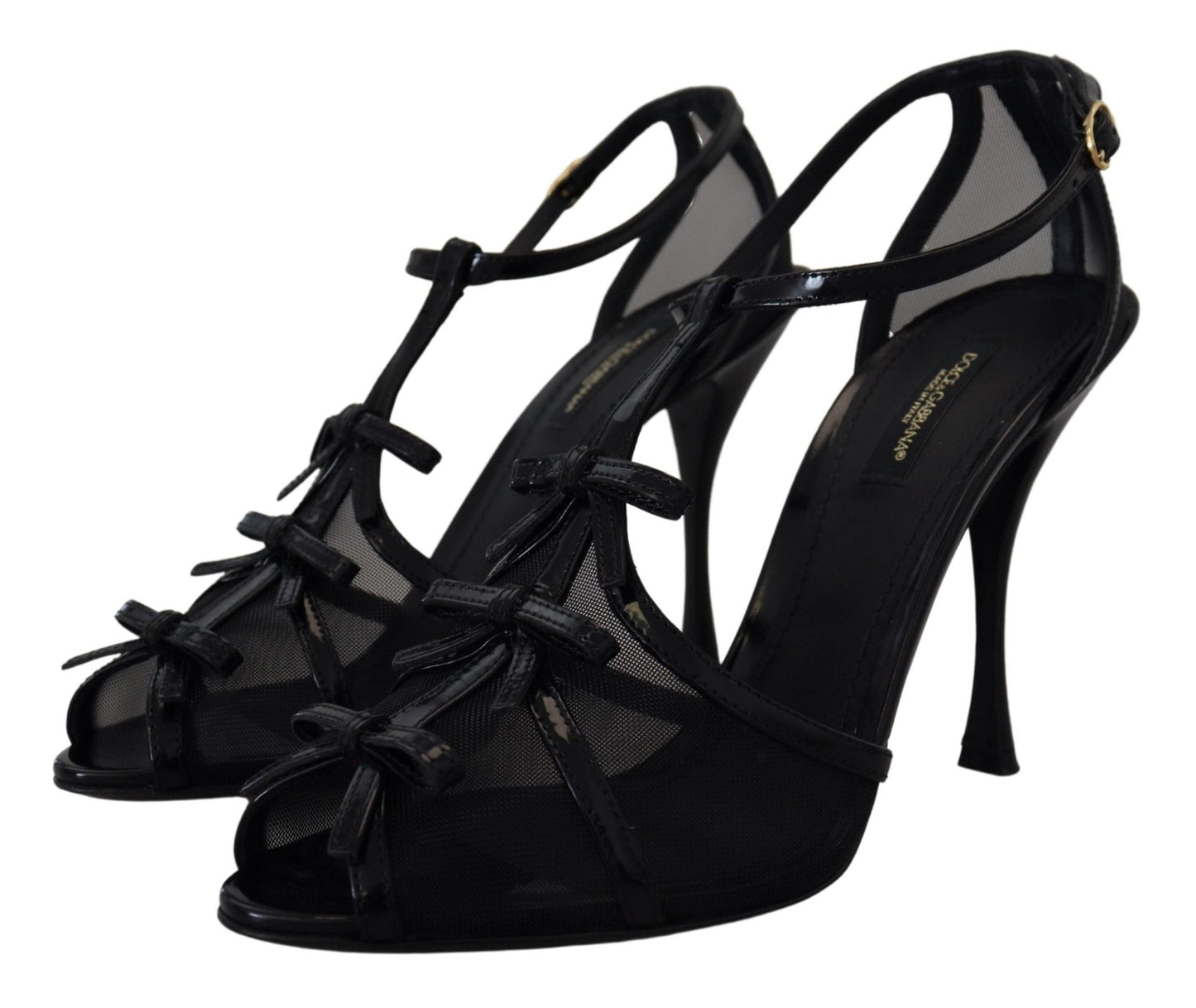 Dolce & Gabbana Black Stiletto High Heels Sandals Shoes - SMARTMARTNZ