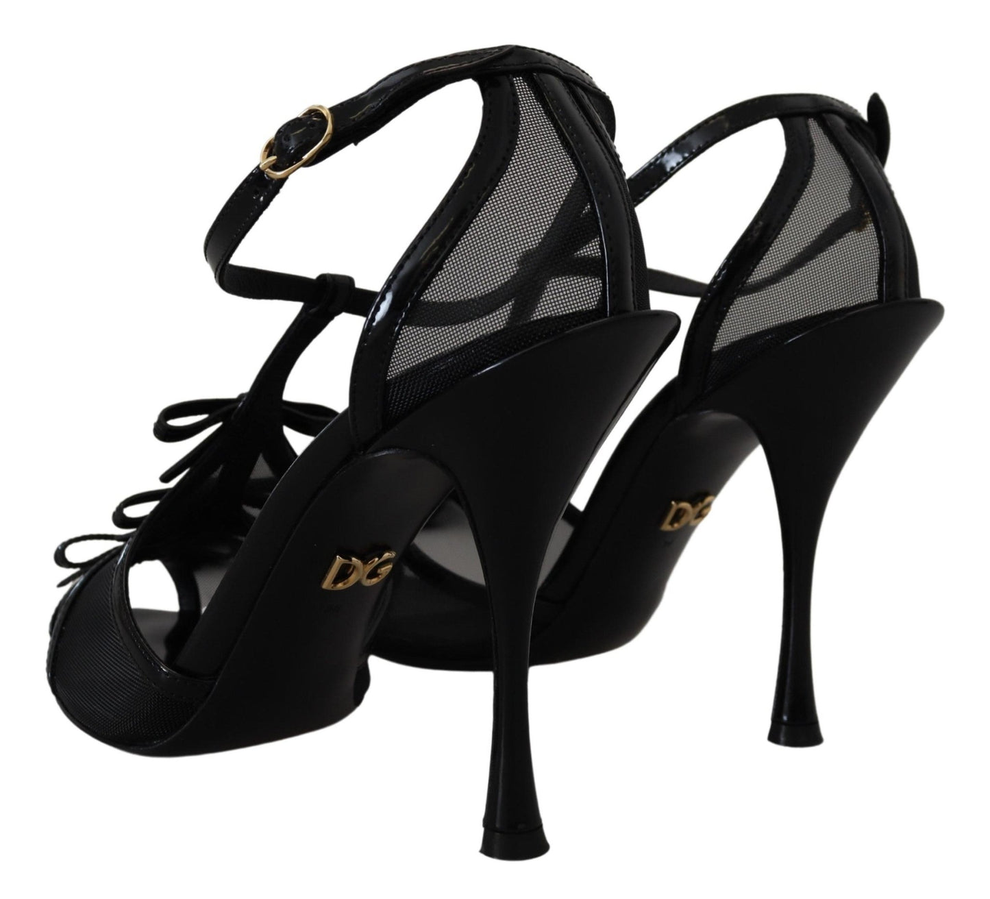 Dolce & Gabbana Black Stiletto High Heels Sandals Shoes - SMARTMARTNZ